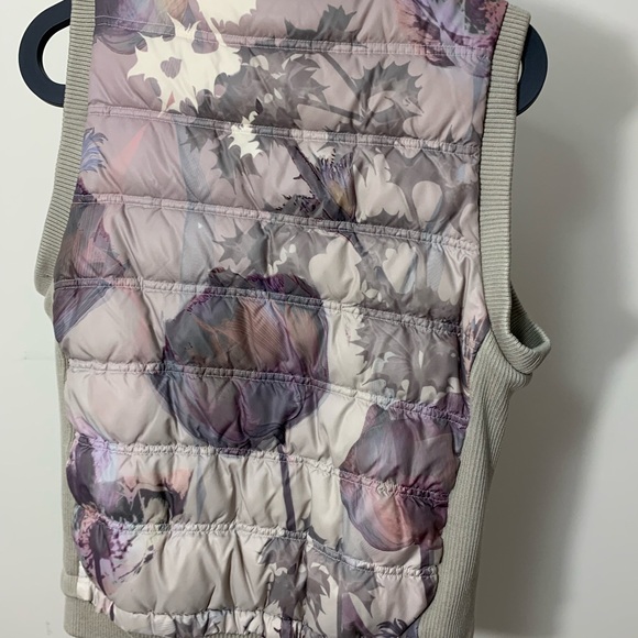 SPANNER Floral Puffer Vest in Purple and Gray - Picture 3 of 3